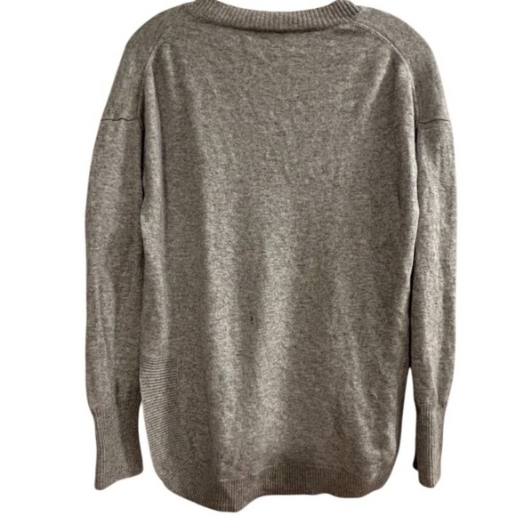 J.Crew Women's Gray 100% Italian Spun Cashmere Sweater M Long Sleeve- flawed - Picture 8 of 14